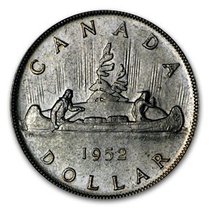 1952 Canada Silver Dollar George VI XF