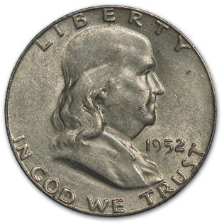 1952 Franklin Half Dollar Fine/XF