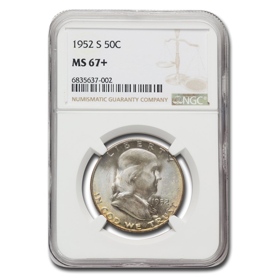 1952-S Franklin Half Dollar MS-67+ NGC