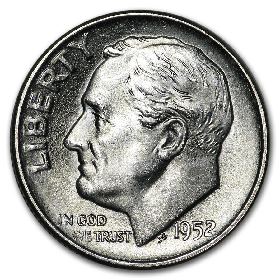 1952-S Roosevelt Dime BU