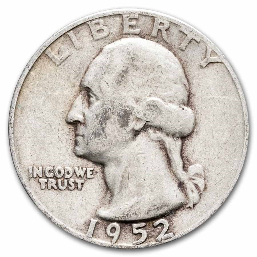 1952 Washington Quarter VG/XF