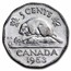 1953-1964 Canada 5 Cents Elizabeth II Avg Circ