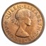 1953-1965 New Zealand 1/2 Penny Hei Tiki Elizabeth II BU (Red)