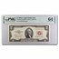 1953-A $2.00 U.S. Note Red Seal CU-64 EPQ PMG (Fr#1510)