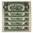 1953-A $2.00 U.S. Notes Red Seal CU (Fr#1510) 5 Consecutive