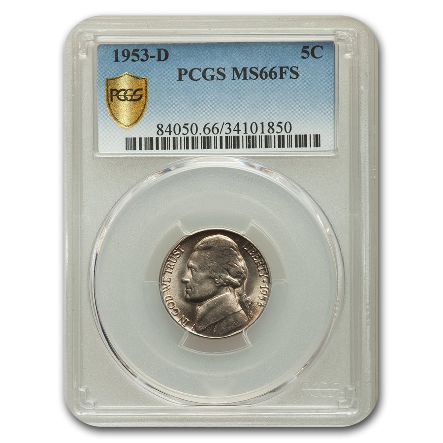 Buy 1953-D Jefferson Nickel MS-66 PCGS (Full Steps) | APMEX