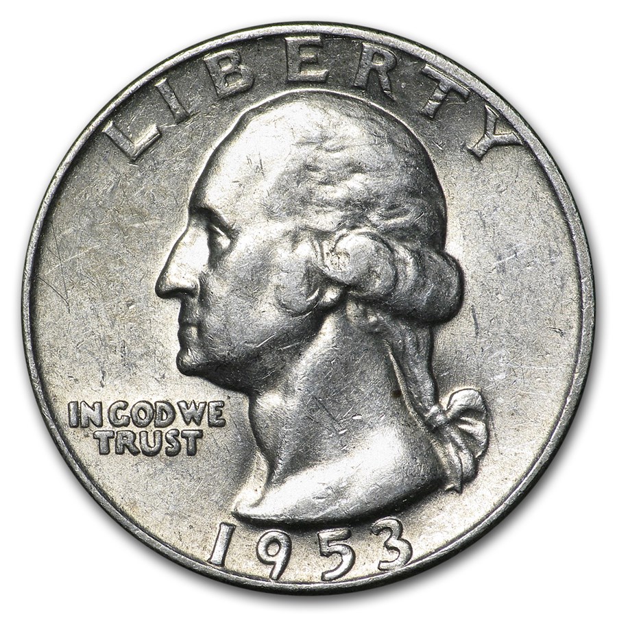 1953-D Washington Quarter AU