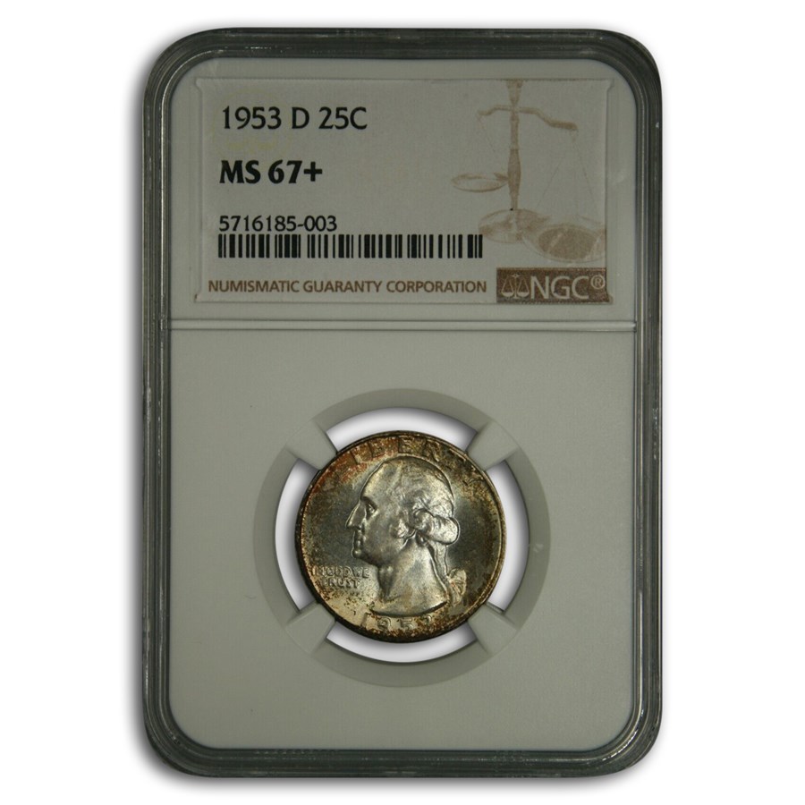 1953-D Washington Quarter MS-67+ NGC