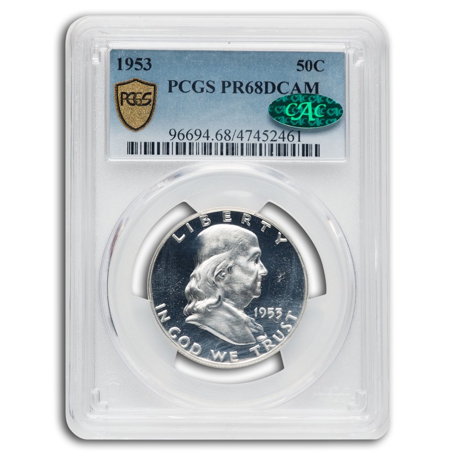 1953 Franklin Half Dollar PR-68 DCAM PCGS CAC