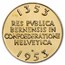 1953 Switzerland Bern Gold Medal 600 Anniverary of Canton BU