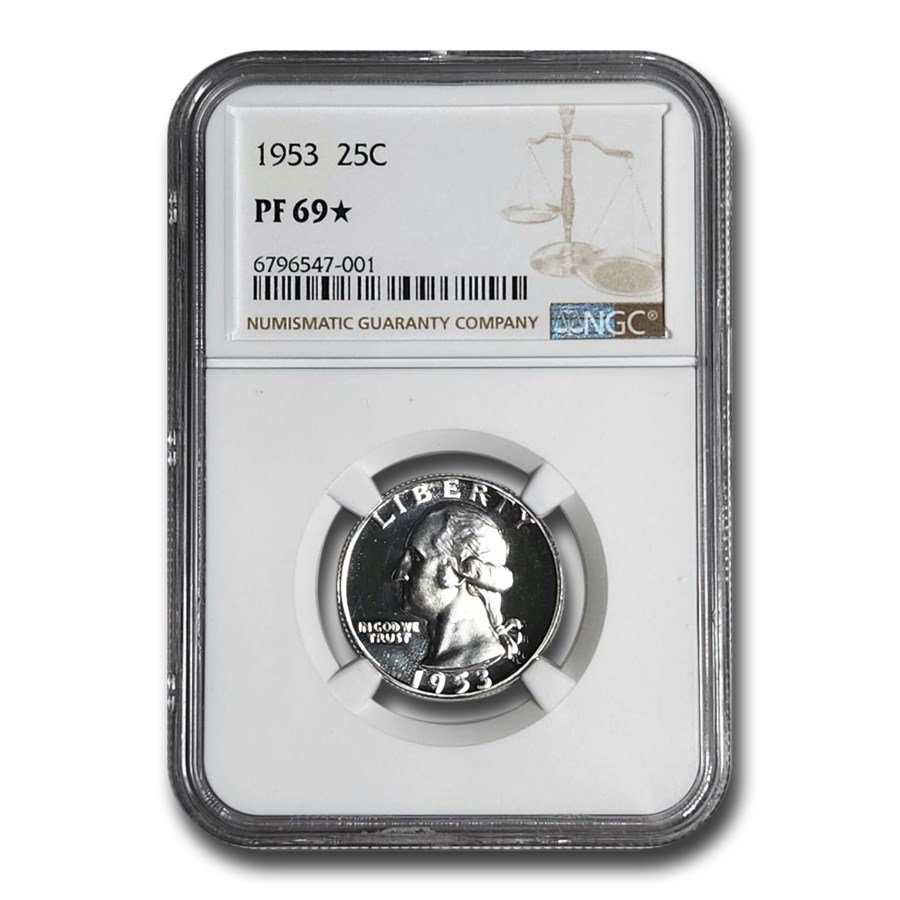 1953 Washington Quarter PF-69* NGC