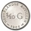 1954-1970 Netherlands Antilles Silver 1/10 Gulden BU