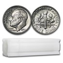 1954-D Roosevelt Dime 50-Coin Roll BU
