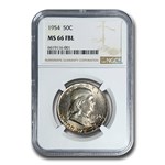 1954 Franklin Half Dollar MS-66 NGC (FBL)