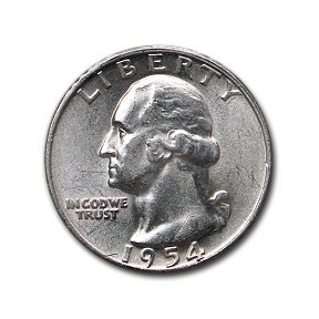 1954 Washington Quarter AU