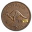 1955-1964 Australia Bronze Penny Elizabeth II Avg Circ