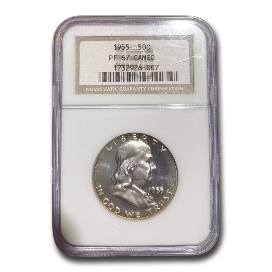 1955 Franklin Half Dollar PF-67 Cameo NGC