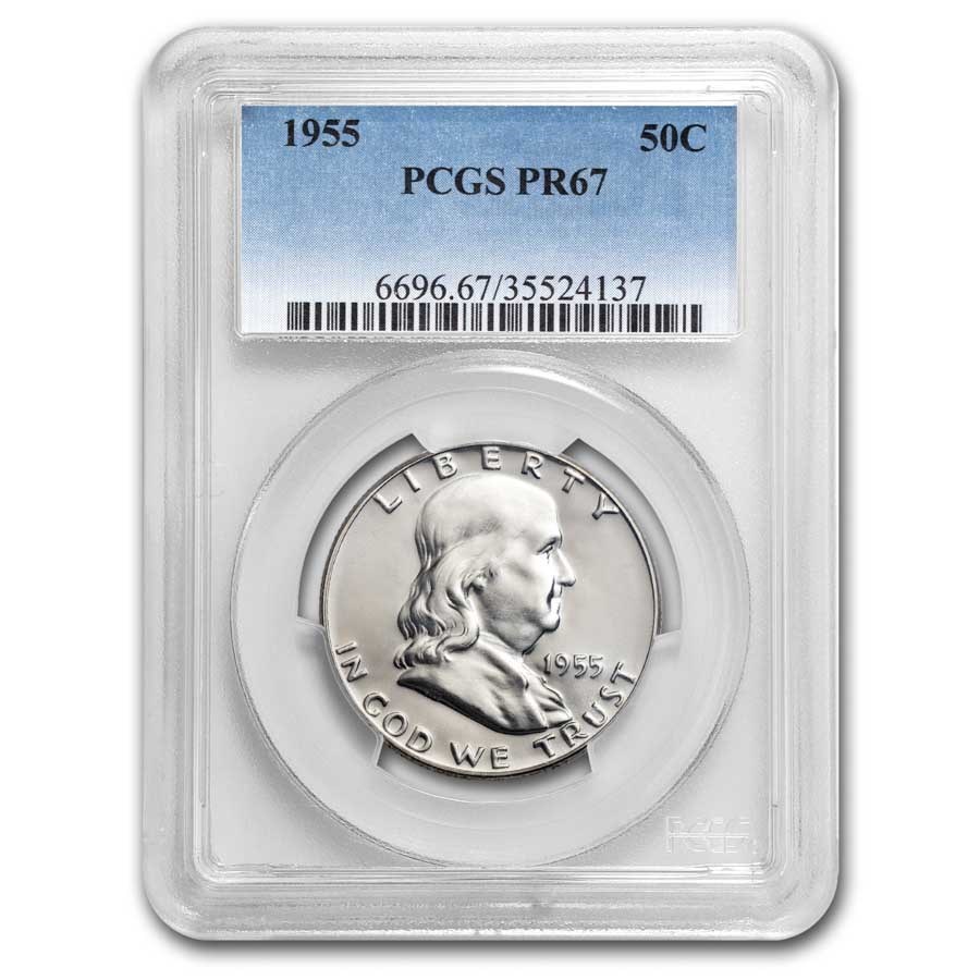 1955 Franklin Half Dollar PR-67 PCGS