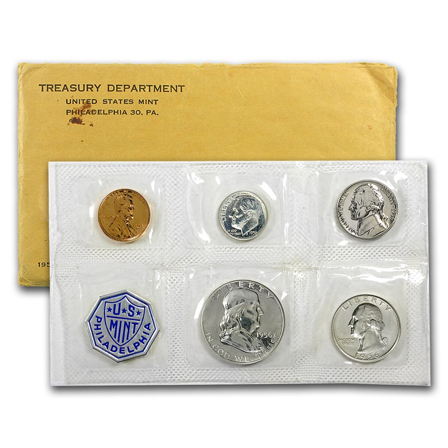 1956 U.S. Proof Set (Type-1 Half) 4 Feathers