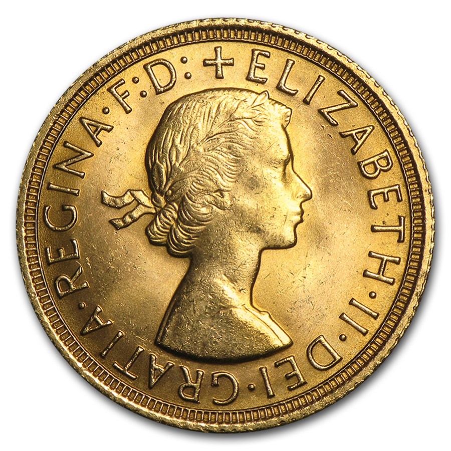 Buy 1957-1968 Great Britain Gold Sovereign Elizabeth II AU | APMEX