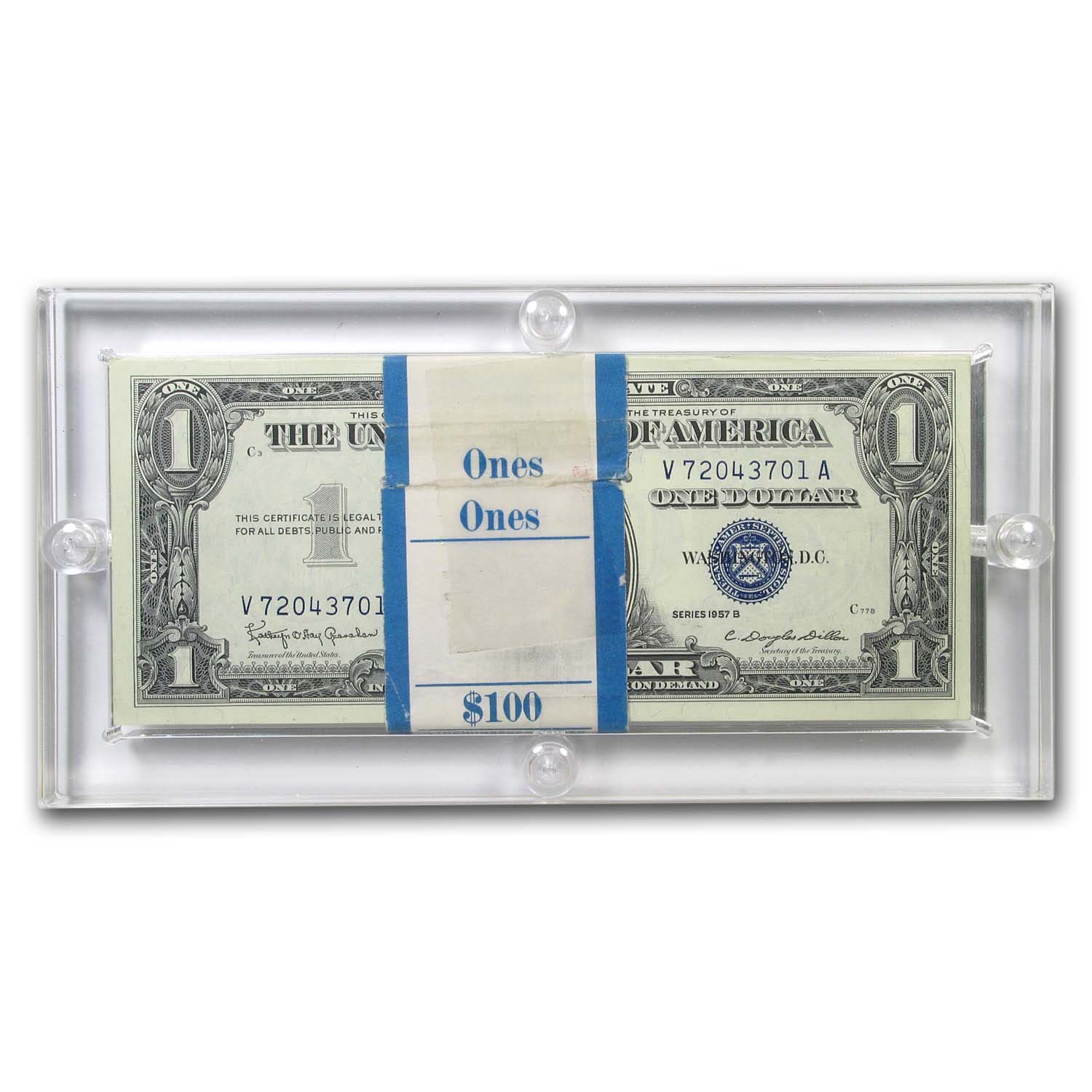 Buy 1957-B $1.00 Silver Certificate CCU (100 Consecutive Notes Pack ...