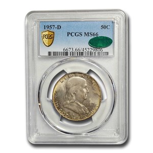 1957-D Franklin Half Dollar MS-66 PCGS CAC