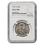 1957-D Franklin Half Dollar MS-67 NGC (FBL)