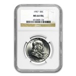 1957 Franklin Half Dollar MS-64 NGC (FBL)