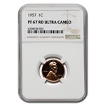 1957 Lincoln Cent PF-67 UCAM NGC (Red)