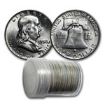 1958-D Franklin Half Dollar 20-Coin Roll BU