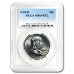 1958-D Franklin Half Dollar MS-64 PCGS (FBL)