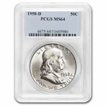 1958-D Franklin Half Dollar MS-64 PCGS