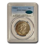 1958-D Franklin Half Dollar MS-66+ PCGS (Beautifully Toned)