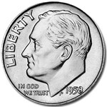 1958-D Roosevelt Dime BU