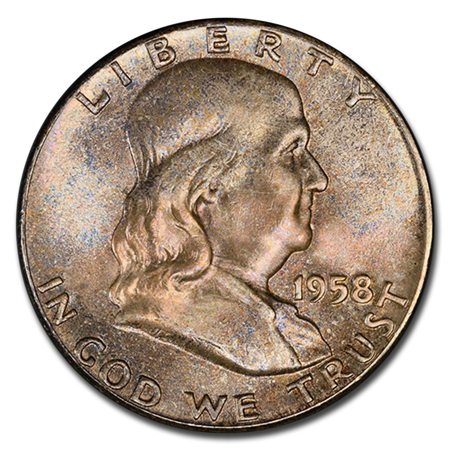 1958 Franklin Half Dollar MS-67 PCGS