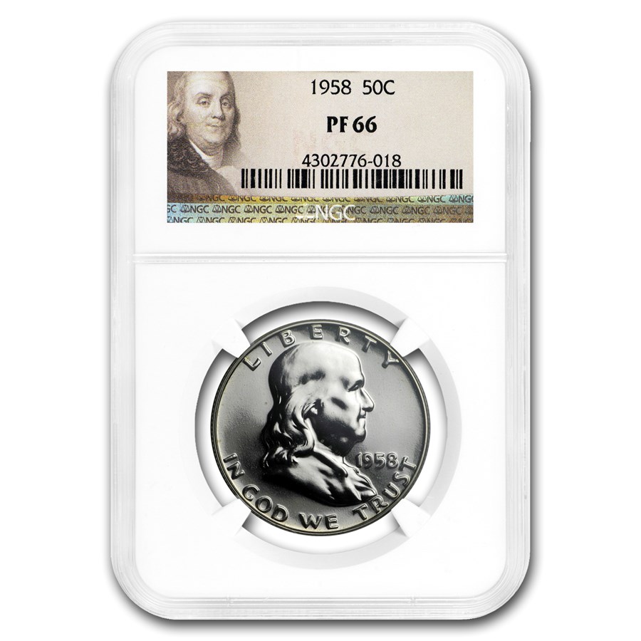 1958 Franklin Half Dollar PF-66 NGC