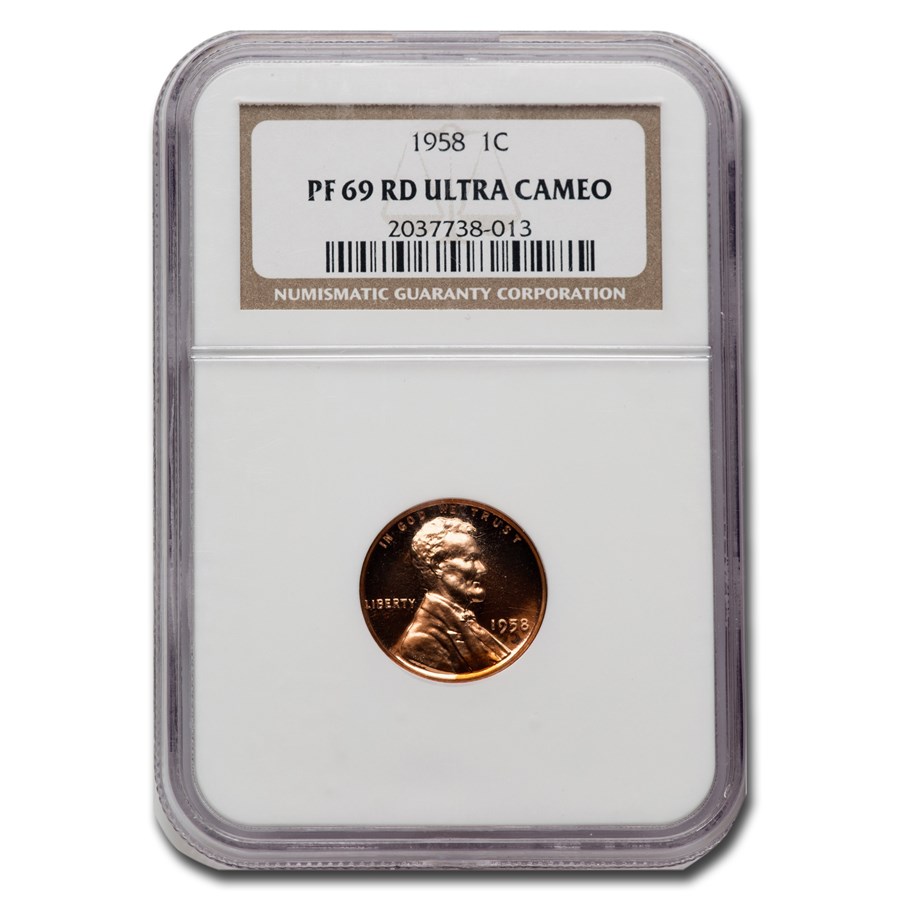 1958 Lincoln Cent PF-69 UCAM NGC (Red)