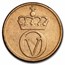 1959-1972 Norway Bronze 5 Ore King Olav V Avg Circ