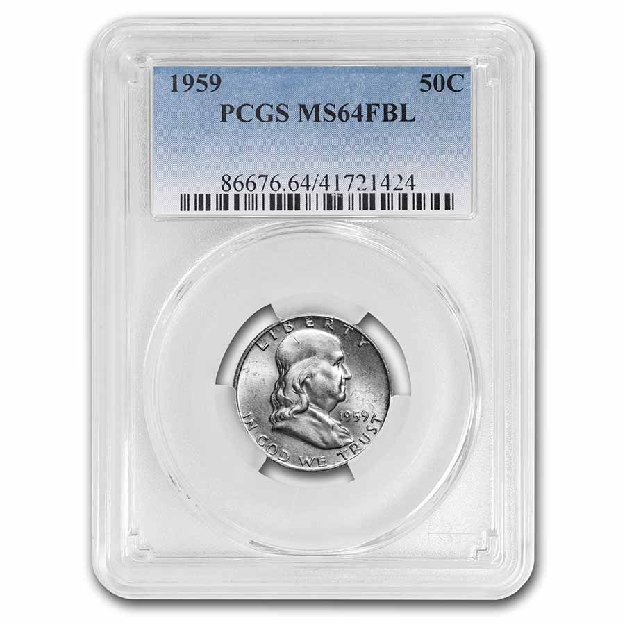 1959 Franklin Half Dollar MS-64 PCGS (FBL)