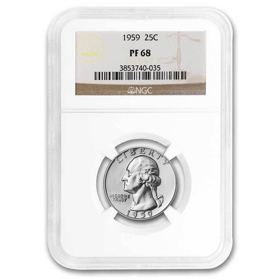 1959 Washington Quarter PF-68 NGC