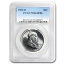 1960-D Franklin Half Dollar MS-64 PCGS (FBL)