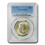 1961-D Franklin Half Dollar MS-65 PCGS