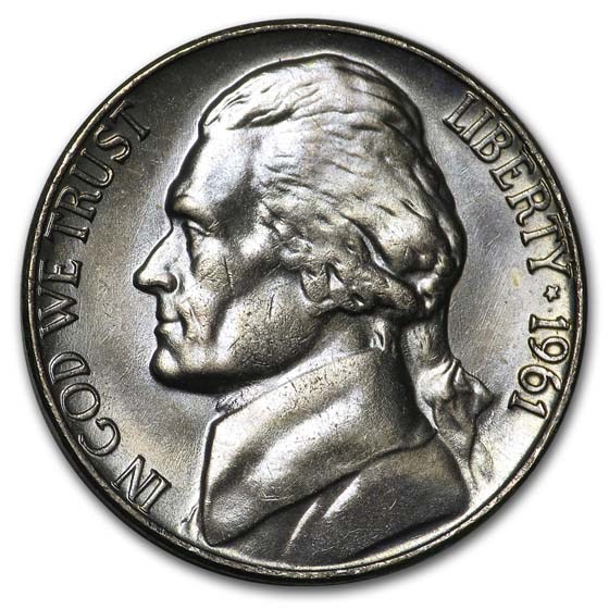 1961 Jefferson Nickel BU