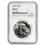 1962-D Franklin Half Dollar MS-64 NGC