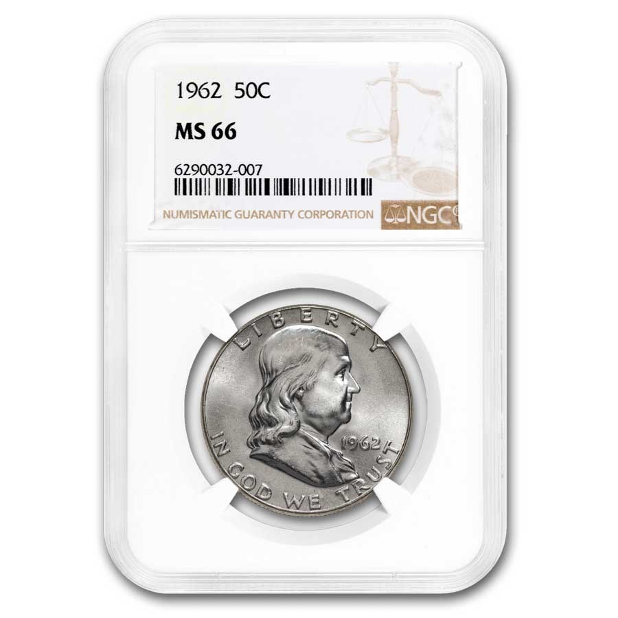 1962 Franklin Half Dollar MS-66 NGC