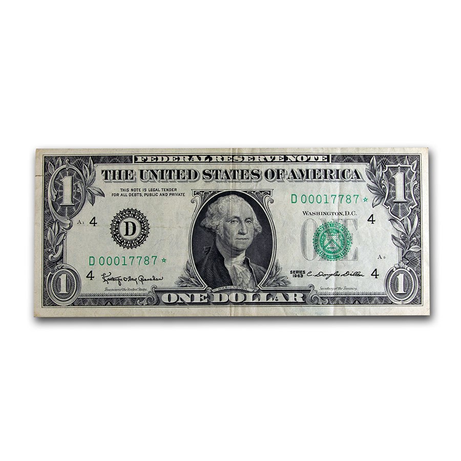 1963* $1 FRN's Avg Circ (Districts of our Choice) Star Note