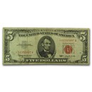 1963* $5.00 U.S. Note Red Seal Fine (Fr#1536*) Star Note