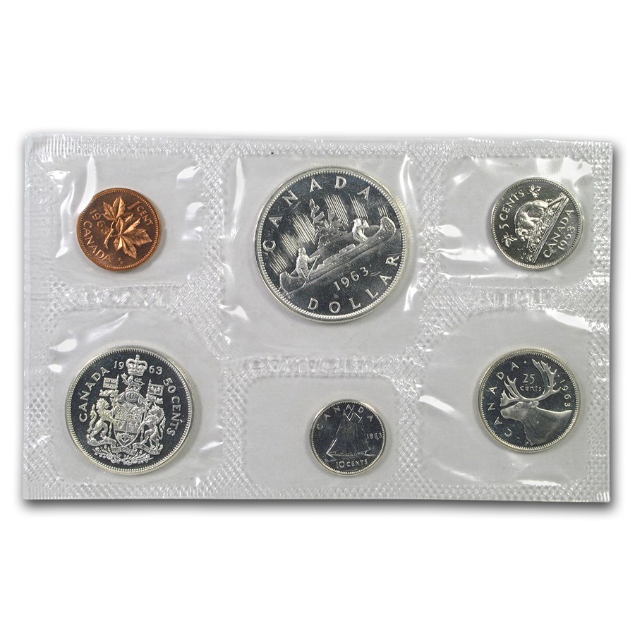 1963 Canada 6-Coin Silver Prooflike Set (1.11 ASW)