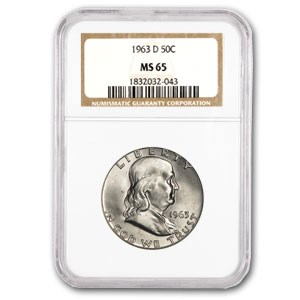 1963-D Franklin Half Dollar MS-65 NGC