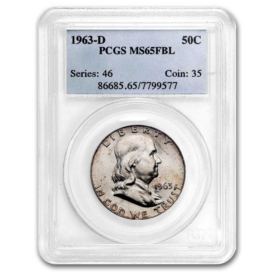 1963-D Franklin Half Dollar MS-65 PCGS (FBL)